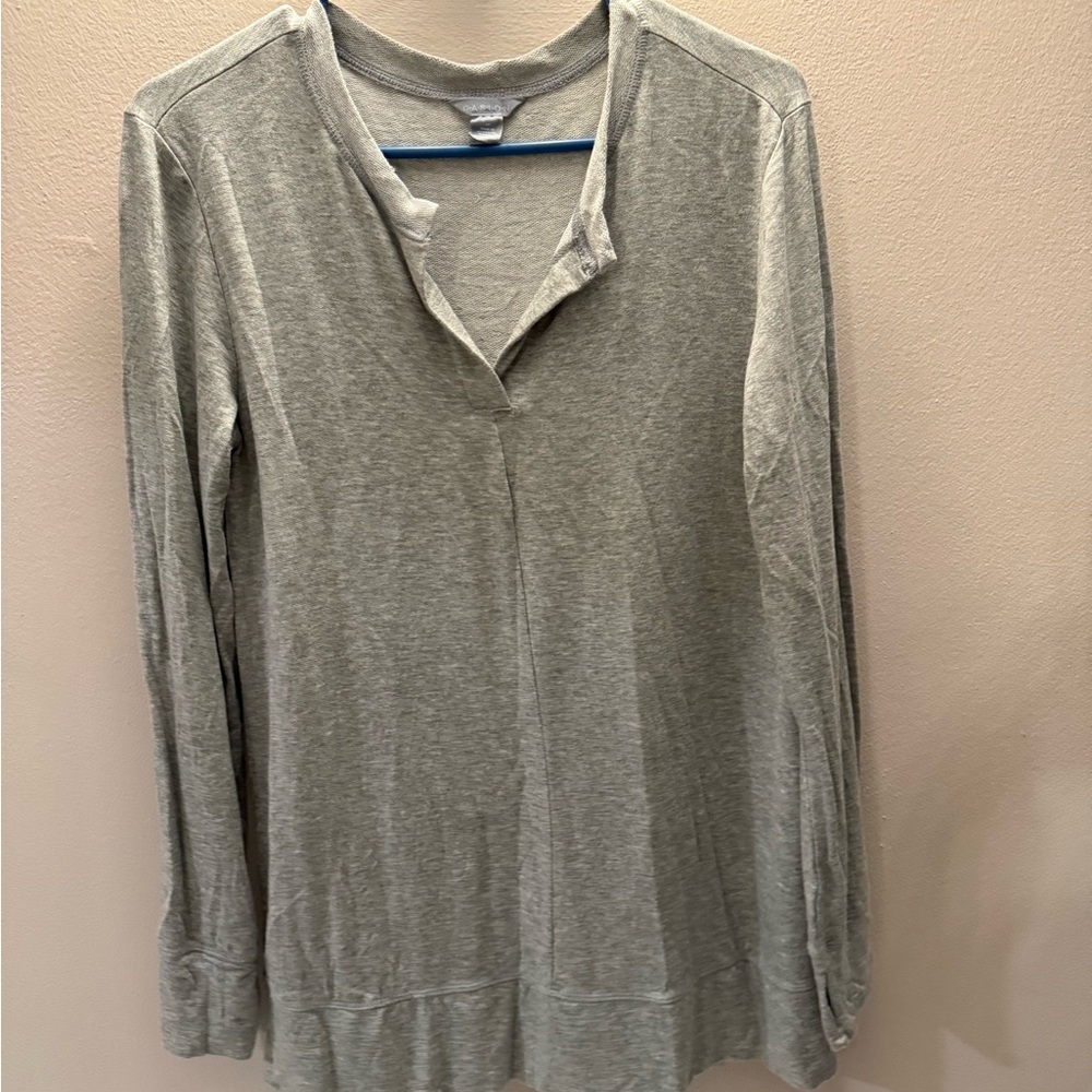 Caslon Heather Gray Long‎ Sleeve Top